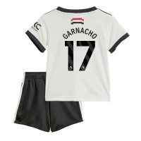 Fotbalové Dres Manchester United Alejandro Garnacho #17 Dětské Alternativní 2024-25 Krátký Rukáv (+ trenýrky)